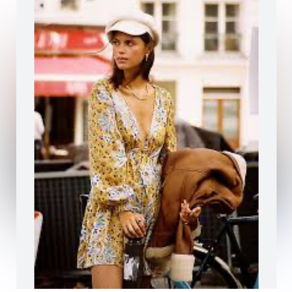 NWT Free People Soli Long Sleeve Mini Dress